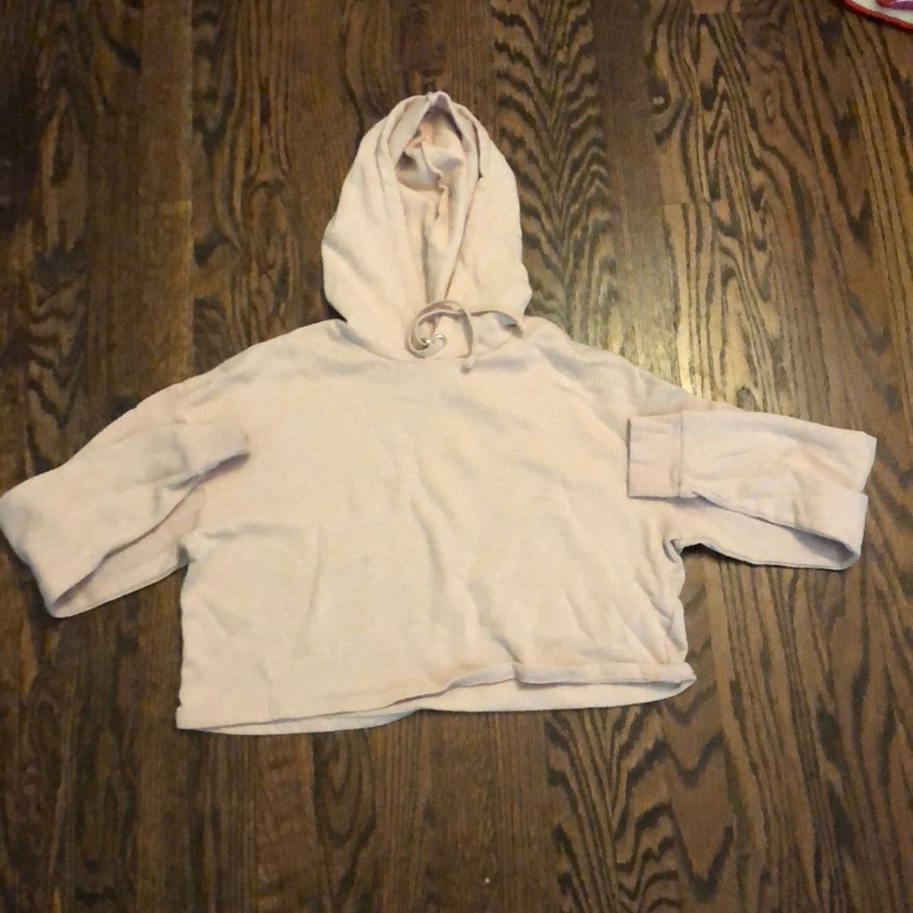 Pink cropped hoodie